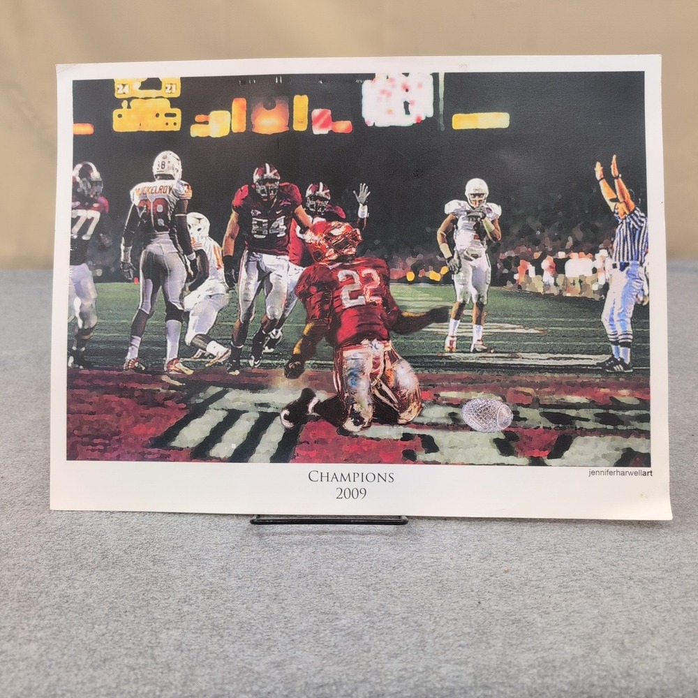 Jennifer Harwell Art History of Alabama Crimson Tide Football Print 13 Piece Set - Picture 2 of 13